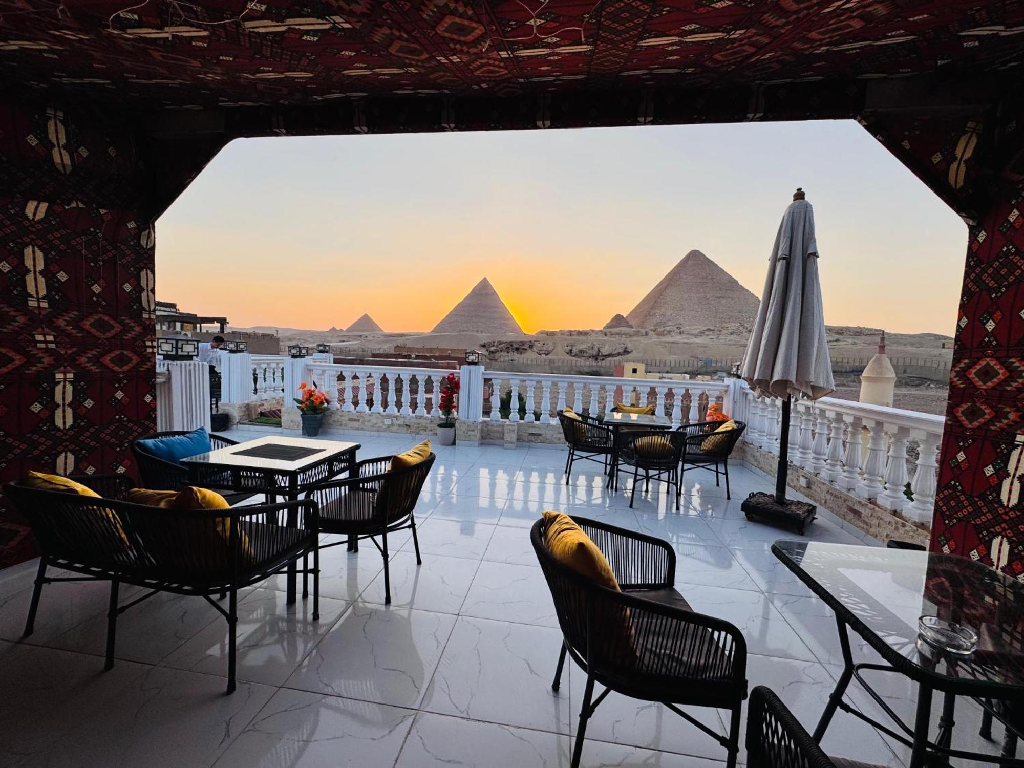 New Scarab Pyramids View Hotel Kafret el-Gabal Exterior foto